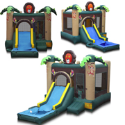 cartoons inflatable water slide combo